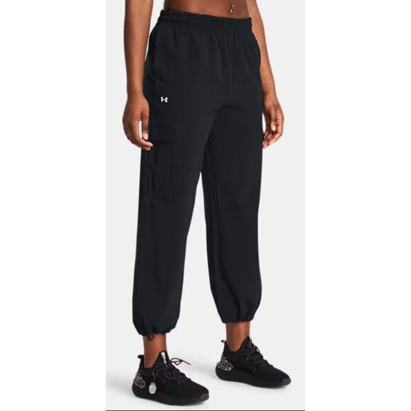 Under Armour Pants - Under Armour Women's Woven Cargo Pant Black Gym Athletic Size Medium